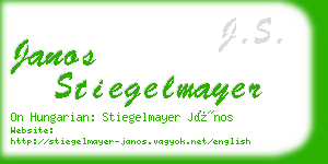 janos stiegelmayer business card
